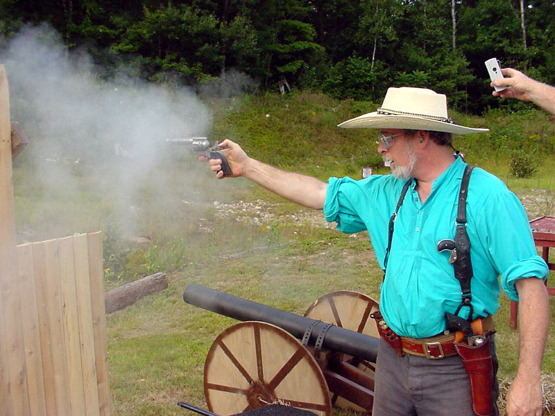 Driftwood Johnson making smoke.